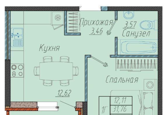 квартира г Краснодар р-н Прикубанский ЖК «Облака» фото 1