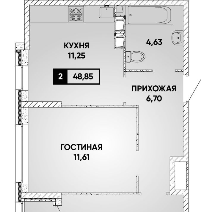 квартира г Краснодар р-н Прикубанский ул им. Петра Феленкова фото 1