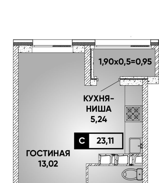 квартира г Краснодар р-н Прикубанский ул им. Петра Феленкова фото 1