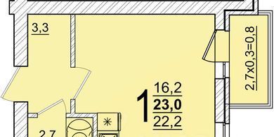 квартира р-н Тахтамукайский пгт Яблоновский ул Тургеневское шоссе 33/5к 40 фото 1