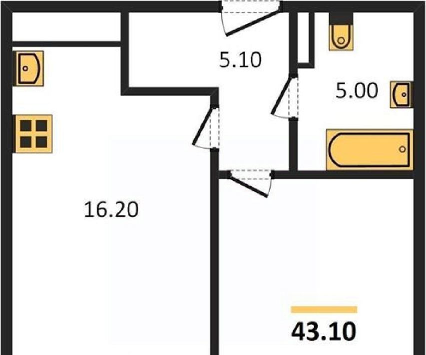 квартира г Калининград р-н Центральный ул Маршала Борзова 109 фото 8