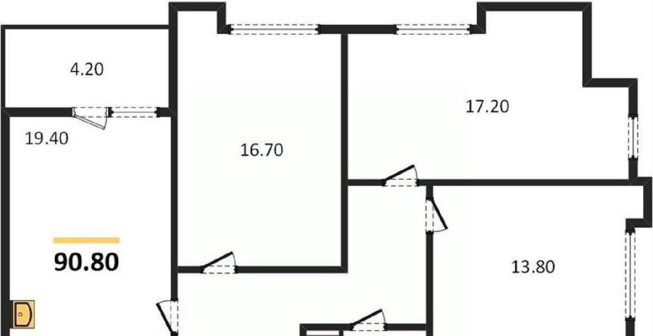 квартира г Калининград р-н Центральный ул Маршала Борзова 109 фото 11