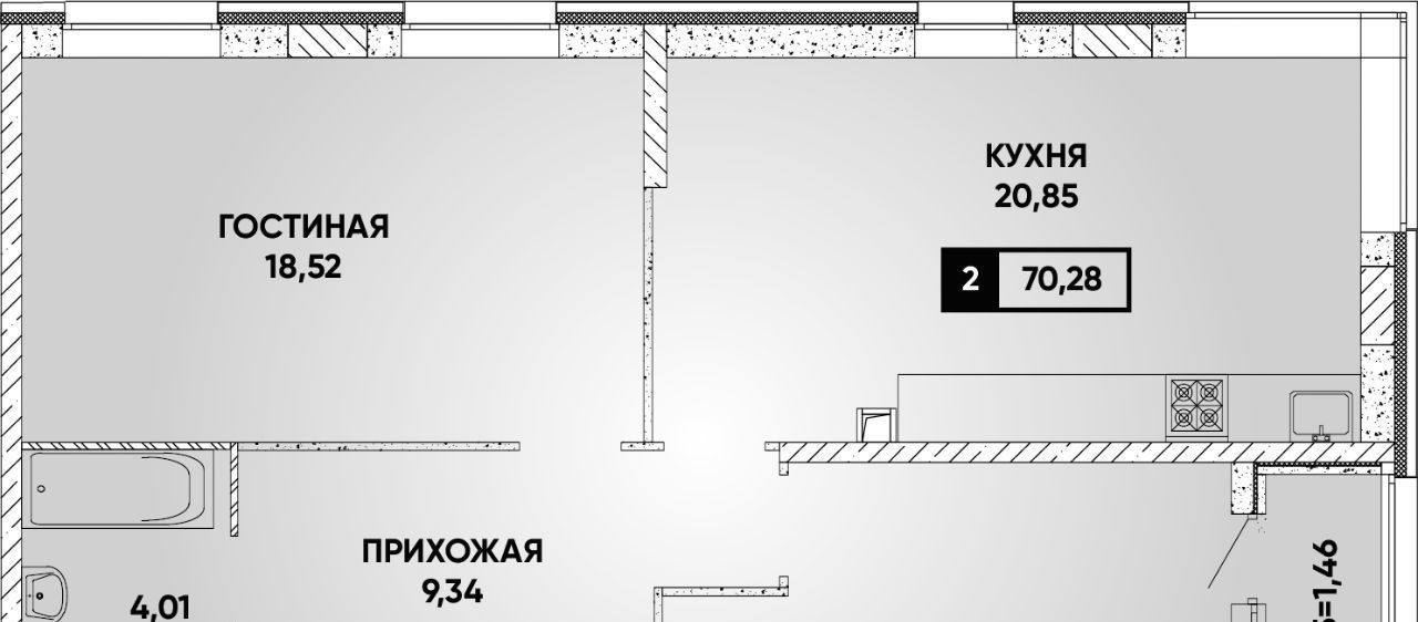 квартира г Краснодар р-н Прикубанский ул им. Петра Феленкова фото 1