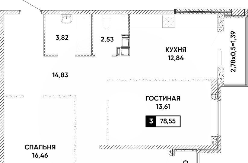 квартира г Краснодар р-н Прикубанский микрорайон «Губернский» фото 1