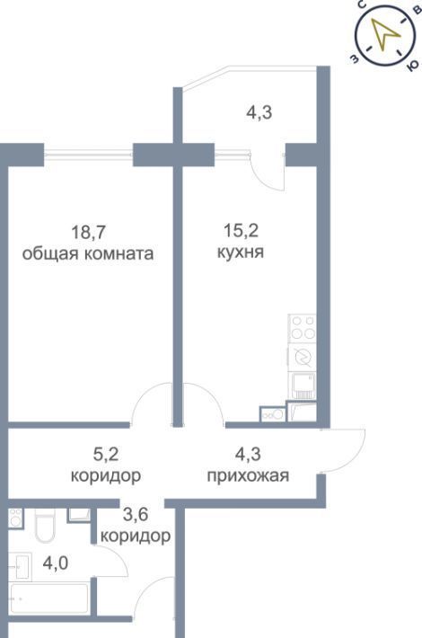 квартира городской округ Солнечногорск д Голубое б-р Парковый 2к/3 Нахабино фото 1