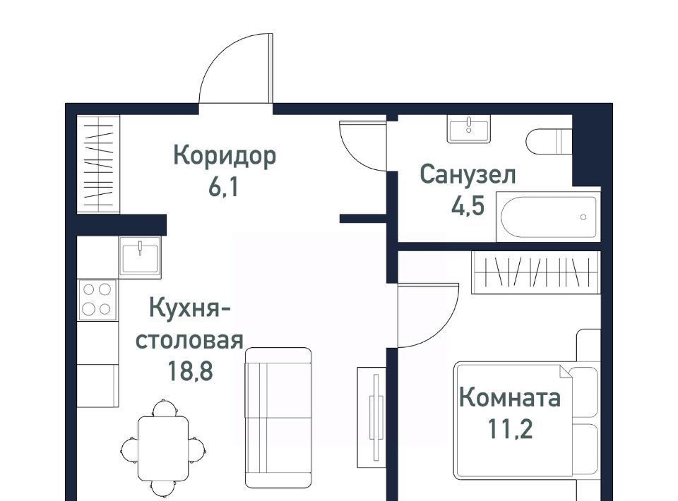 квартира р-н Сосновский п Западный микрорайон «Просторы» Кременкульское с/пос фото 1