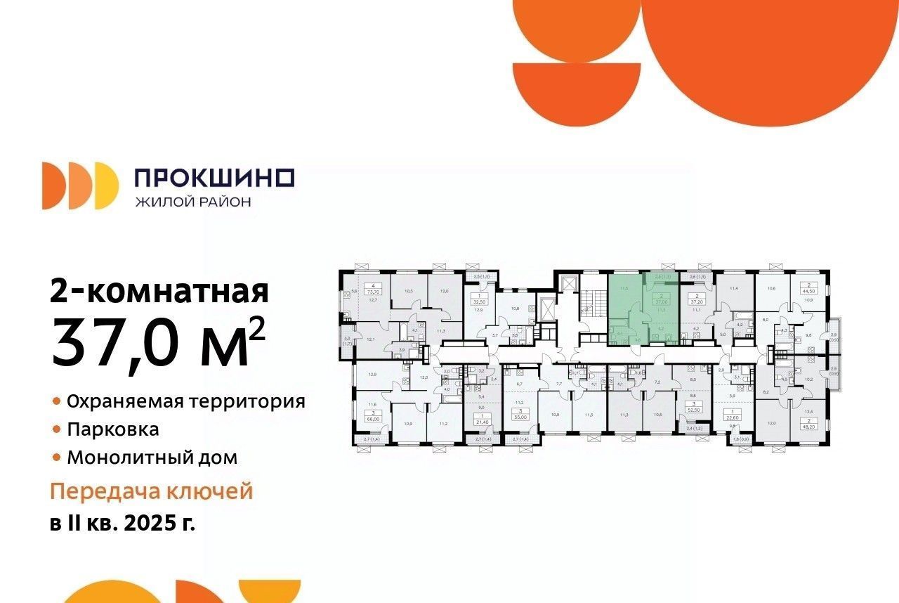 квартира г Москва п Сосенское ЖК Прокшино 2/6 метро Прокшино 5. фото 2