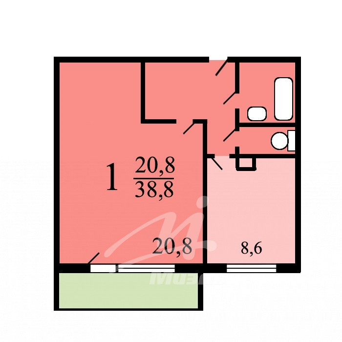 квартира г Москва ул Кубанская 12к/3 Кубанская метро МЦД-2, Кубанская МЦД-2 фото 15