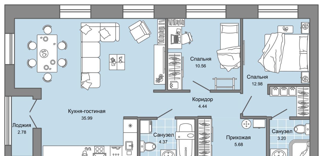 квартира г Екатеринбург п Широкая Речка Чкаловская ЖК «Лес» фото 1