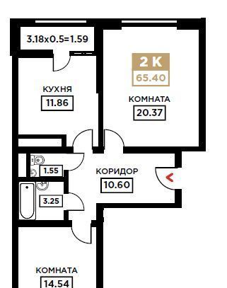 квартира г Краснодар р-н Прикубанский Школьный микрорайон ул Школьная 1 фото 1