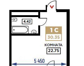 квартира г Краснодар р-н Прикубанский Школьный микрорайон ул Школьная 1 фото 1