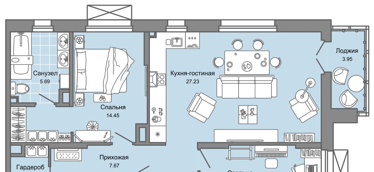 квартира г Екатеринбург п Широкая Речка Чкаловская ЖК «Лес» фото 1