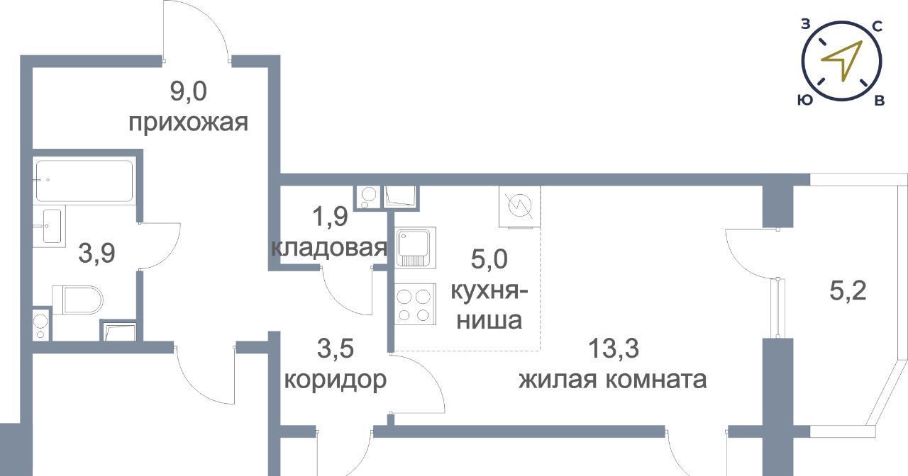 квартира г Сургут ул Александра Усольцева 10 36-й фото 1