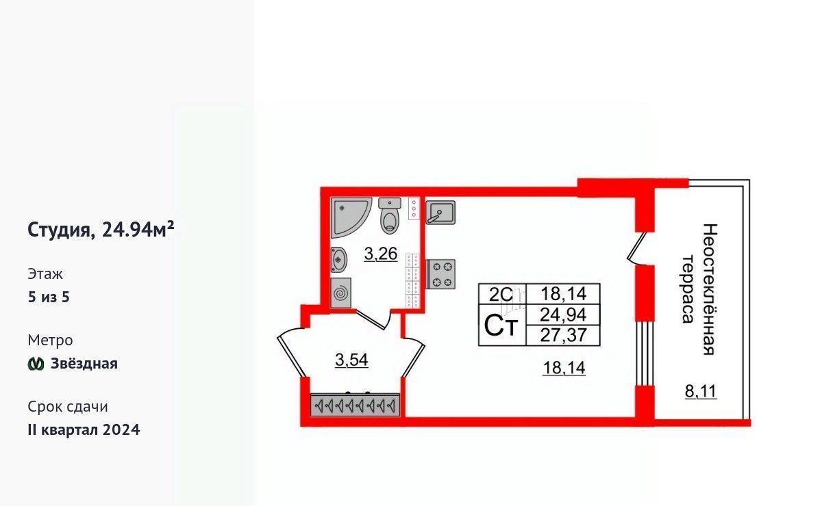 квартира г Санкт-Петербург ш Пулковское 99к/6 Шушары фото 1