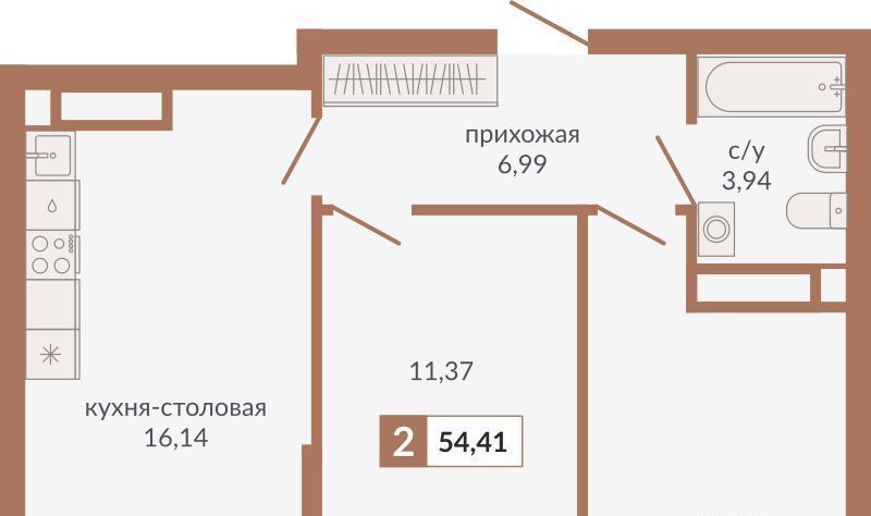 квартира г Екатеринбург ВИЗ ЖК «Видный» Площадь 1905 года, жилрайон фото 1