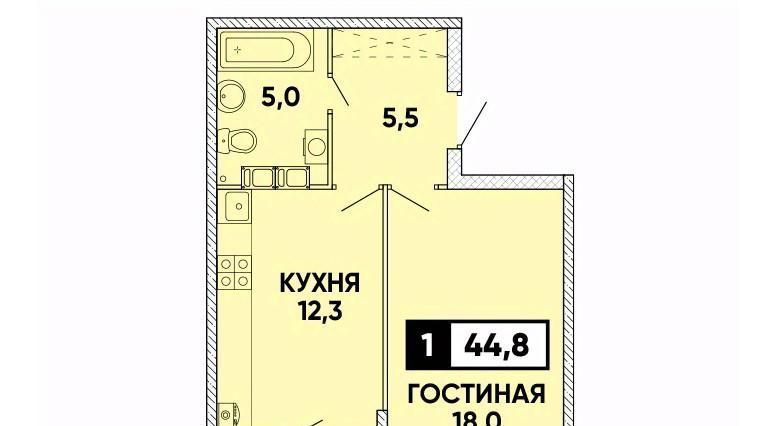 квартира г Ставрополь р-н Промышленный пр-кт Российский 17к/2 фото 1