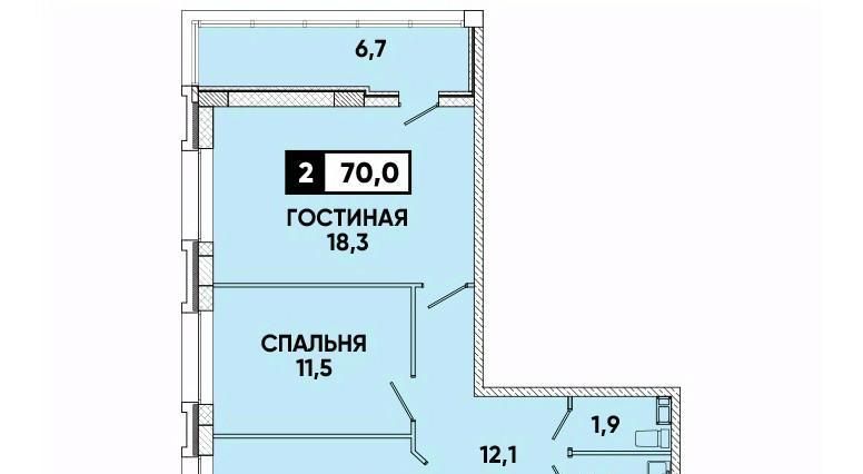 квартира г Ставрополь р-н Промышленный пр-кт Российский 17к/1 фото 1