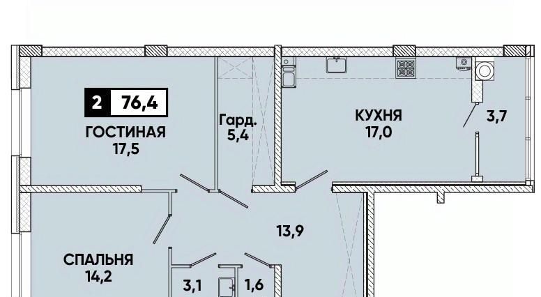 квартира г Ставрополь р-н Промышленный пр-кт Российский 12к/1 фото 1