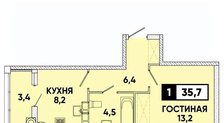 квартира г Ставрополь р-н Промышленный пр-кт Российский 17к/1 фото 1