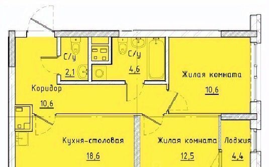 квартира г Екатеринбург Эльмаш ЖК «Квартал К3» Проспект Космонавтов, жилрайон фото 1