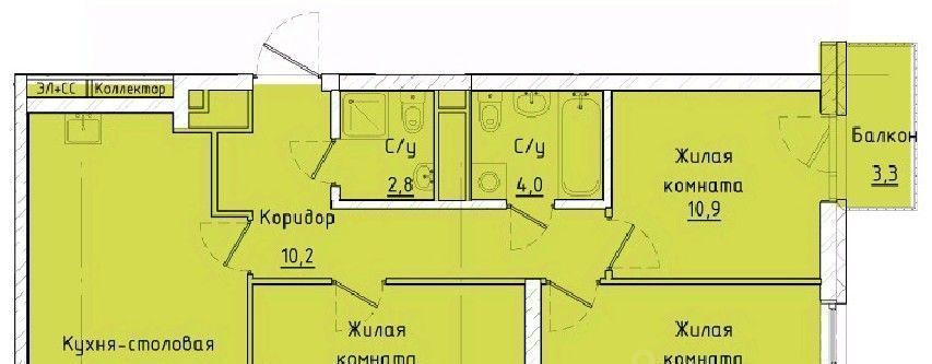 квартира г Екатеринбург Эльмаш ЖК «Квартал К3» Проспект Космонавтов, жилрайон фото 1