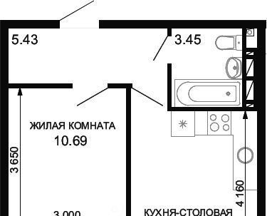 квартира г Краснодар р-н Прикубанский ЖК «Новые сезоны» фото 1