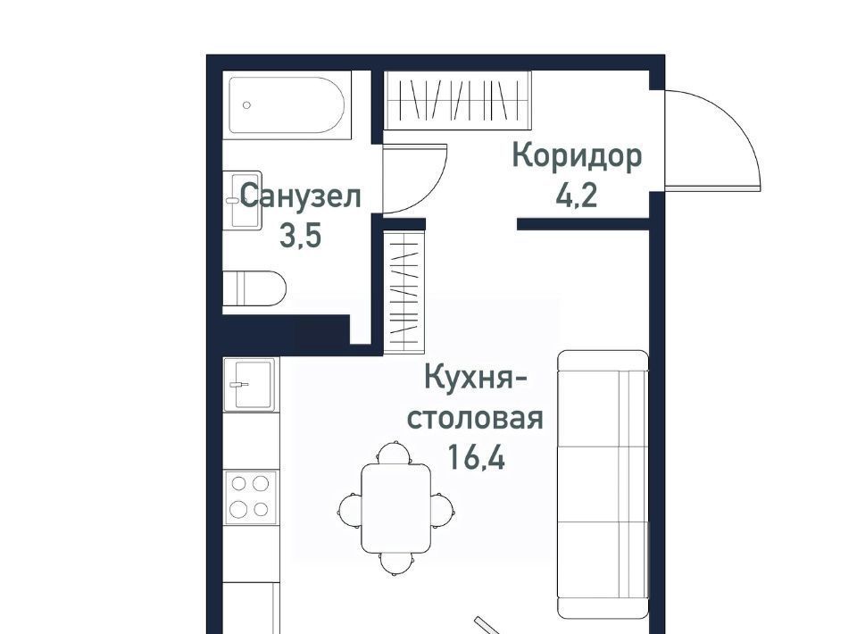 квартира п Западный р-н мкр Притяжение ул имени ефрейтора Потехина 4 Кременкульское с/пос фото 1