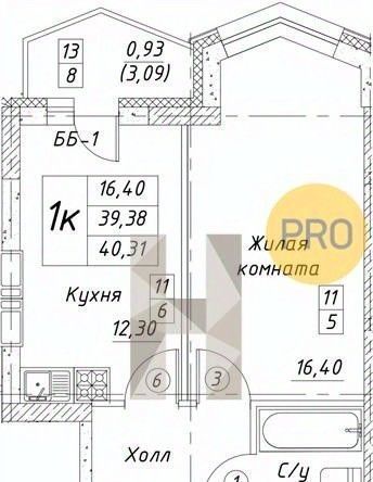 квартира г Воронеж р-н Ленинский ул Ворошилова 10/1 фото 2