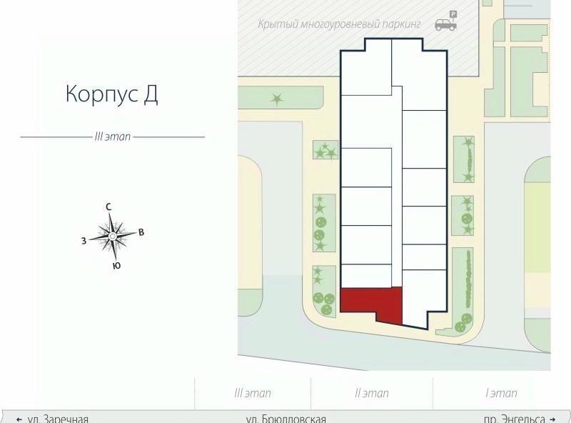 квартира г Санкт-Петербург п Парголово ул Брюлловская 3кд метро Парнас фото 2