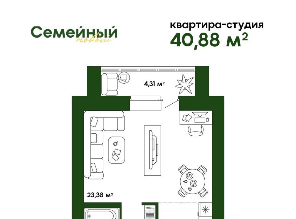 квартира р-н Пензенский с Засечное ул Натальи Лавровой с 14/3, Засечный сельсовет фото 1