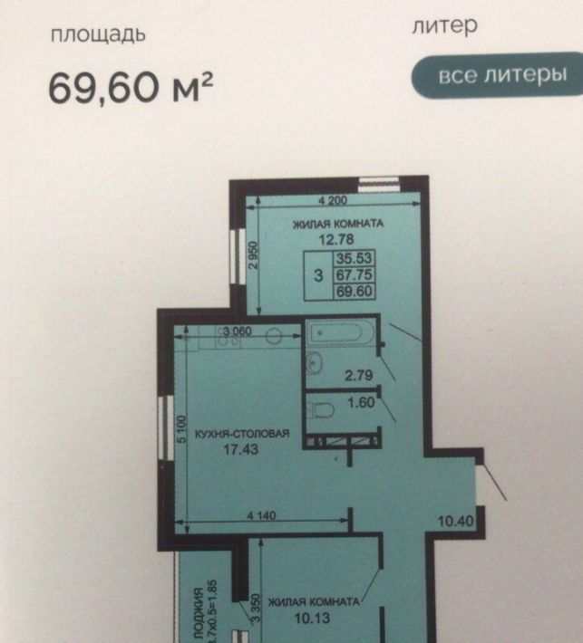 квартира г Краснодар р-н Прикубанский ЖК «Новые сезоны» фото 13