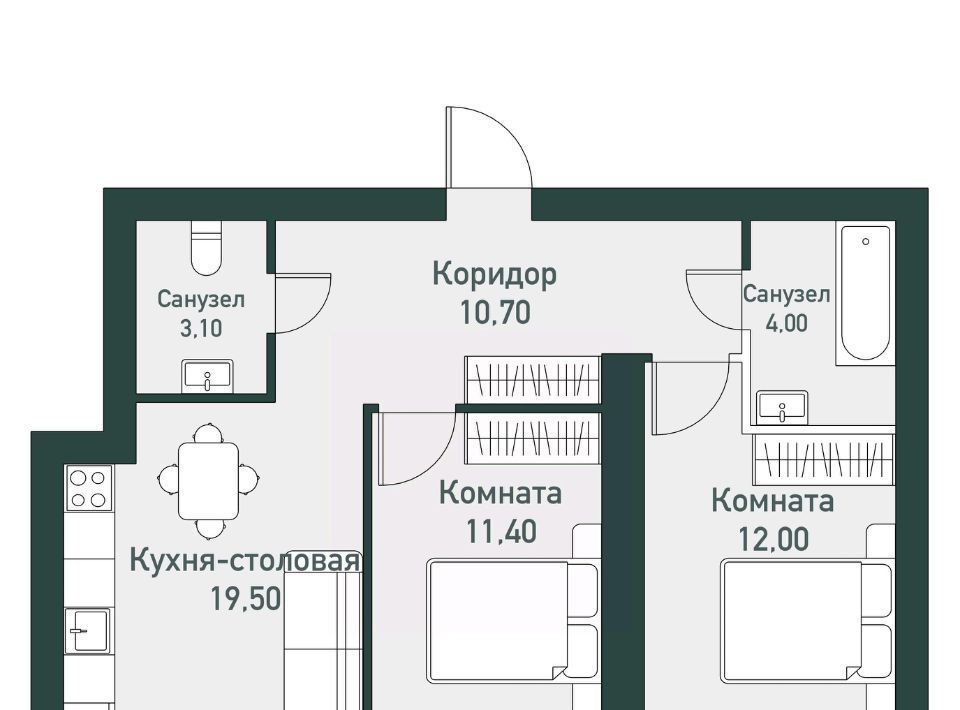 квартира п Западный р-н мкр Привилегия ул Спортивная 16 Кременкульское с/пос фото 1