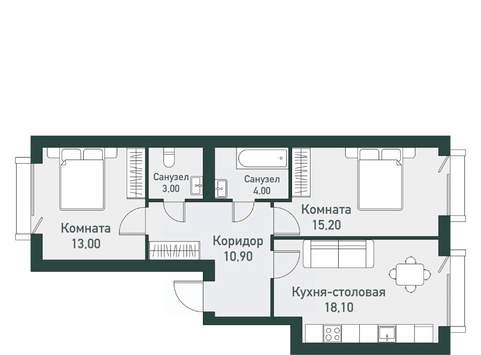 квартира п Западный р-н мкр Привилегия ул Спортивная 16 Кременкульское с/пос фото 1