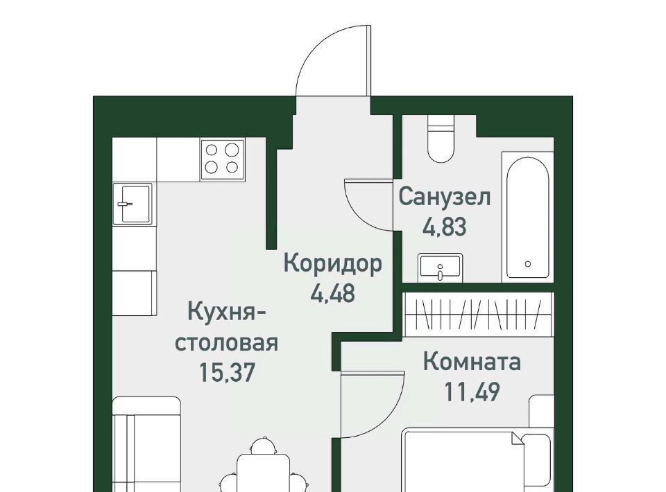 квартира п Западный р-н мкр Привилегия ул Спортивная 15 Кременкульское с/пос фото 1