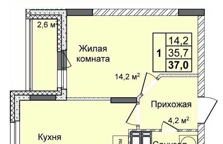 квартира г Нижний Новгород Кооперативный Буревестник ЖК «Дома на Культуре» кв-л фото 1