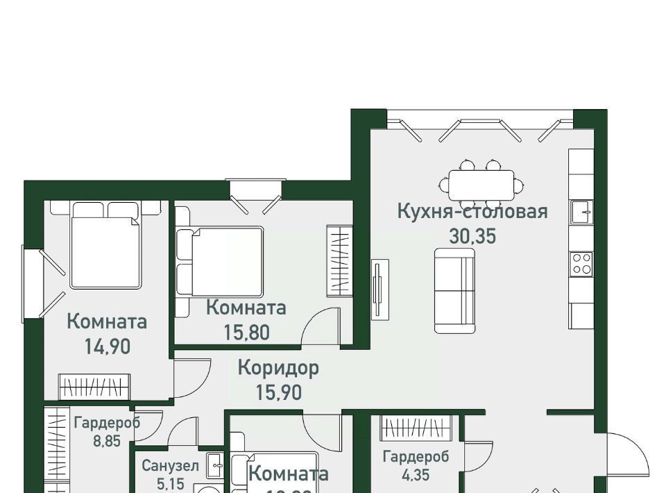 квартира п Западный р-н мкр Привилегия ул Спортивная 22 Кременкульское с/пос фото 1