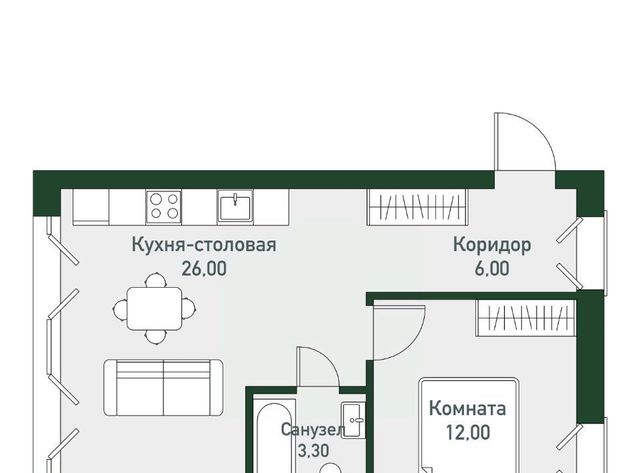 квартира ул Спортивная 22 Кременкульское с/пос фото