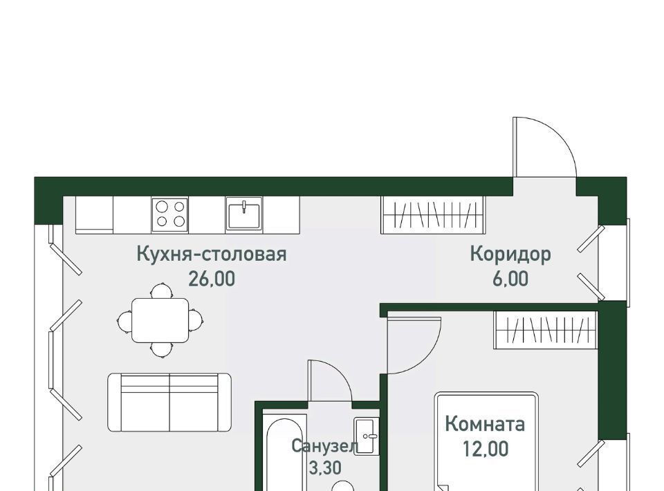 квартира п Западный р-н мкр Привилегия ул Спортивная 22 Кременкульское с/пос фото 1