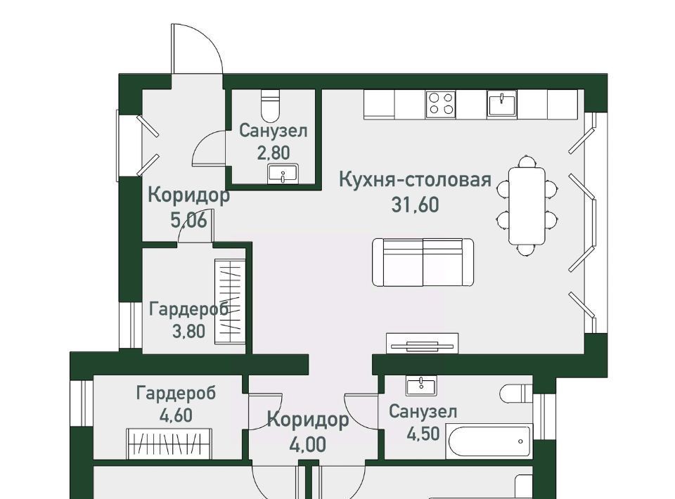 квартира п Западный р-н мкр Привилегия ул Спортивная 22 Кременкульское с/пос фото 1