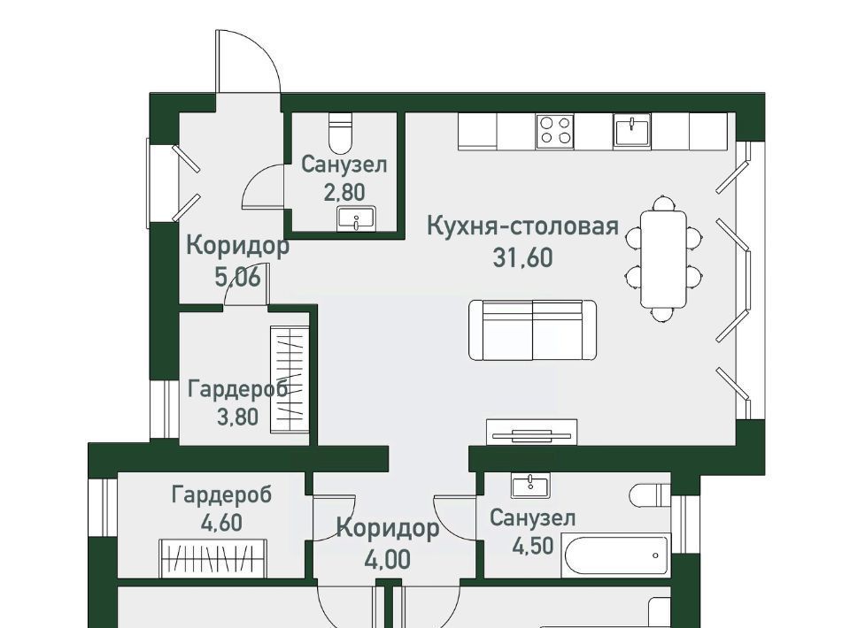 квартира п Западный р-н мкр Привилегия ул Спортивная 20 Кременкульское с/пос фото 1