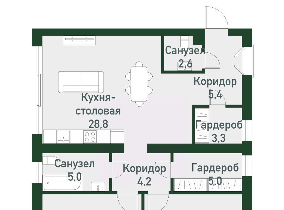 квартира р-н Сосновский п Западный р-н мкр Привилегия Кременкульское с/пос фото 1