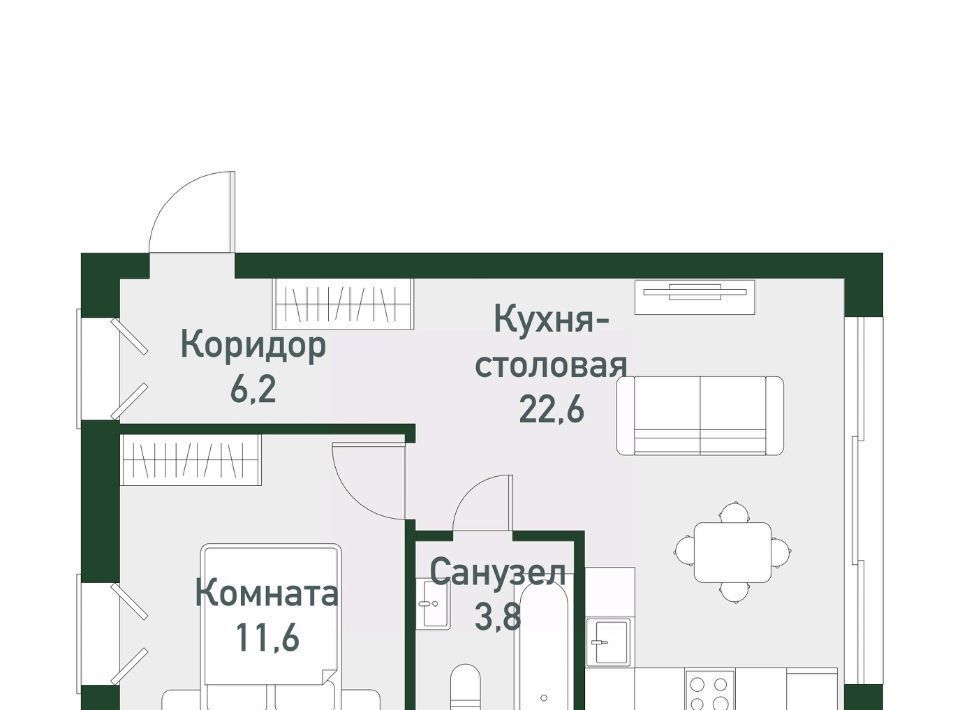 квартира р-н Сосновский п Западный р-н мкр Привилегия Кременкульское с/пос фото 1