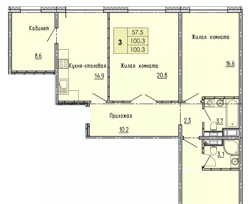 квартира г Пенза р-н Октябрьский ул Яшиной 2 фото 1