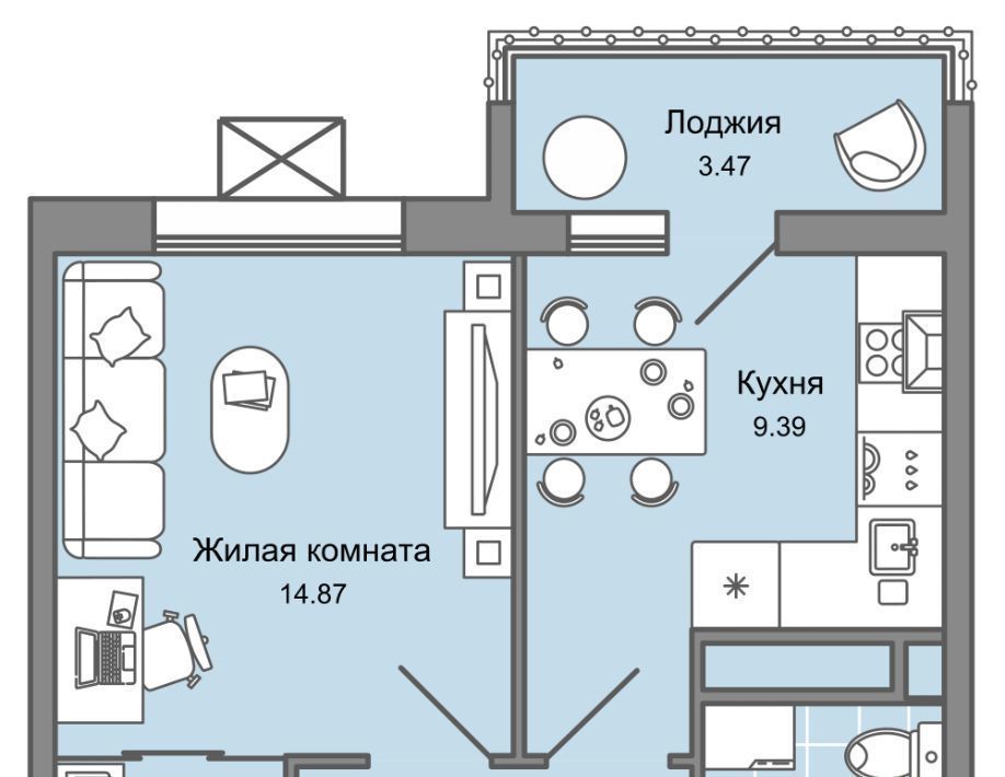 квартира г Ульяновск р-н Заволжский Новый Город ЖК Юлла 10-й кв-л фото 1