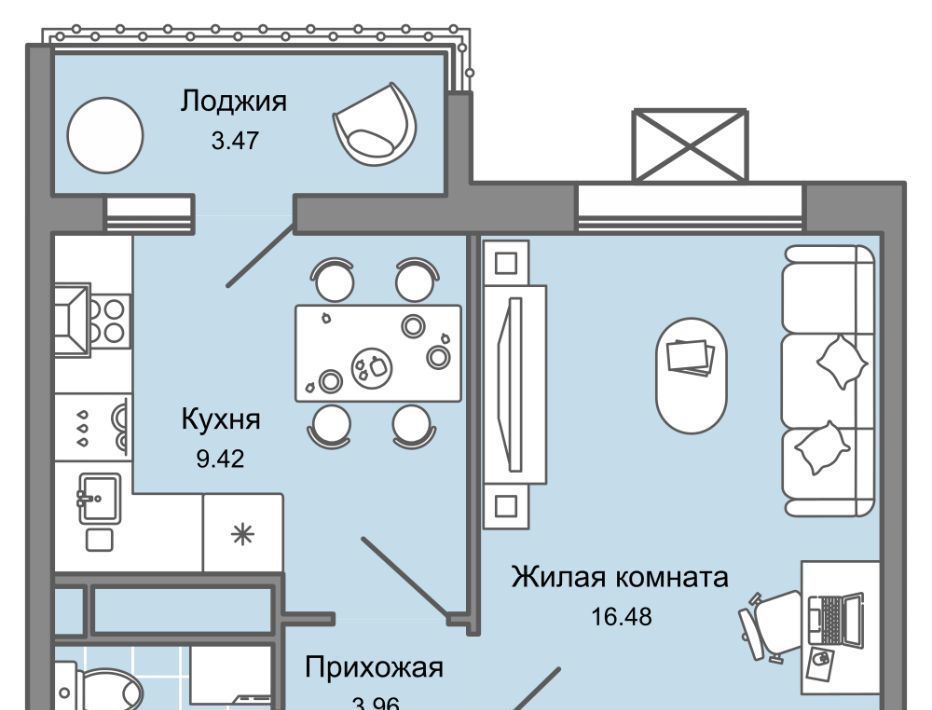 квартира г Ульяновск р-н Заволжский Новый Город ЖК Юлла 10-й кв-л фото 1