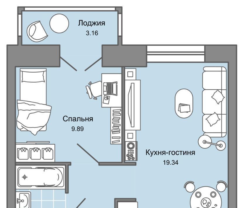 квартира г Ульяновск р-н Заволжский Новый Город ЖК Центрополис 4 Центральный кв-л фото 1