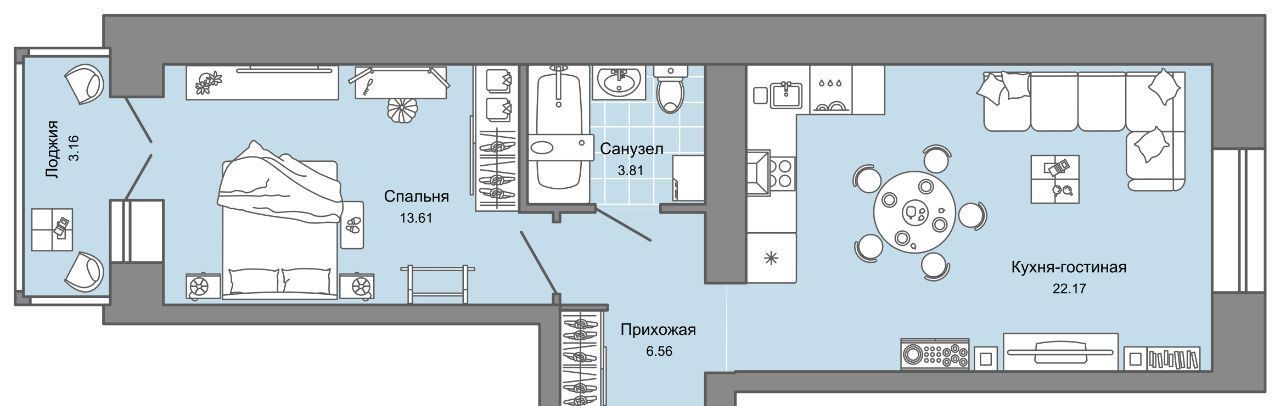 квартира г Ульяновск р-н Заволжский Новый Город ЖК Центрополис 4 Центральный кв-л фото 1