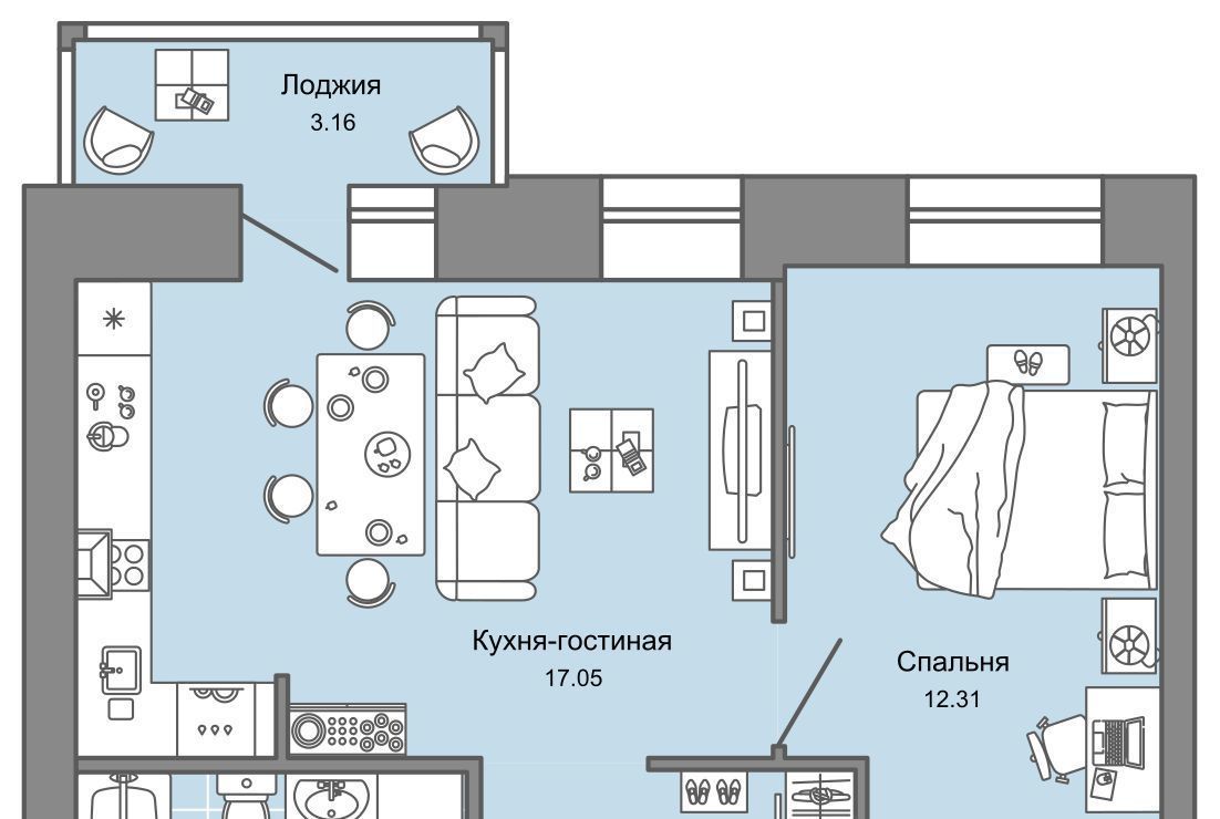 квартира г Ульяновск р-н Заволжский Новый Город ЖК Центрополис 4 Центральный кв-л фото 1