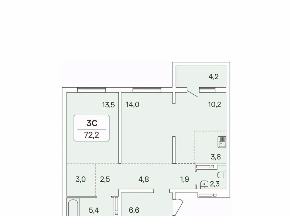 квартира г Новосибирск Заельцовская ул Игарская 19/1 фото 1