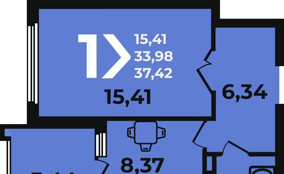 квартира г Краснодар р-н Прикубанский ул им. Марины Цветаевой 17к/1 Догма Парк мкр фото 1